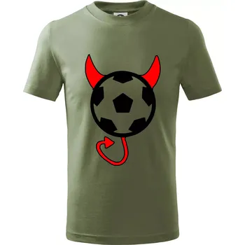 Dětská móda Fotbal devil - Tričko dětské bavlněné - 134 cm/8 let ( Khaki )