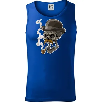 Lebka s knírkem - Tílko pánské Core - XL ( Královská modrá )