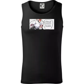 Czech hockey team animovaná postava - Tílko pánské Core - S ( Černá )