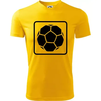 Chlapecké tričko Fotbalový míč emblem - Dětské triko sportovní (dresovina) - 122 cm/6 let ( Žlutá )
