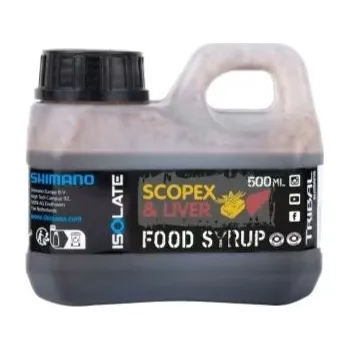Návnadové aroma Shimano Booster Isolate Food Syrup Attractant Scopex Liver 500 ml