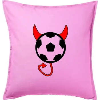 Polštář Fotbal devil - Polštář 50x50 - 50x50 - Pouze potah ( Růžová )