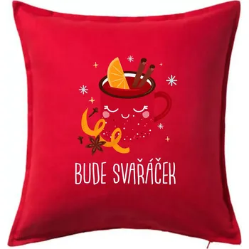 Polštář Bude svařáček - plecháček - Polštář 50x50 - 50x50 - Pouze potah ( Červená )