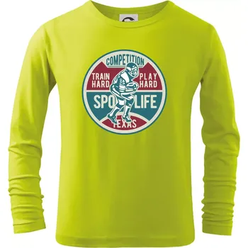 Dětská móda Football Competition - Triko dětské Long Sleeve - 122 cm/6 let ( Limetková )