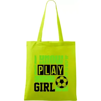 Nákupní taška Play girl - Taška bavlněná - 42 x 38 cm ( Limetková )