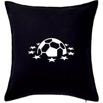 Polštář Liga mistrů míč - Polštář 50x50 - 50x50 - Pouze potah ( Černá )