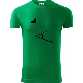 Pánské tričko Rohový praporek - Viper FIT - Pánské zůžené tričko - M ( Středně zelená )