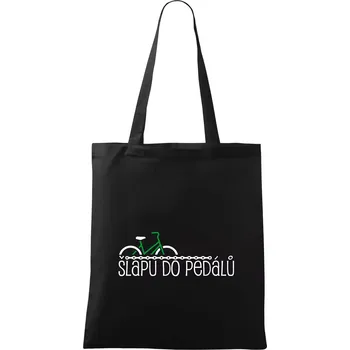 Nákupní taška Šlapu do pedálů - Taška bavlněná - 42 x 38 cm ( Černá )