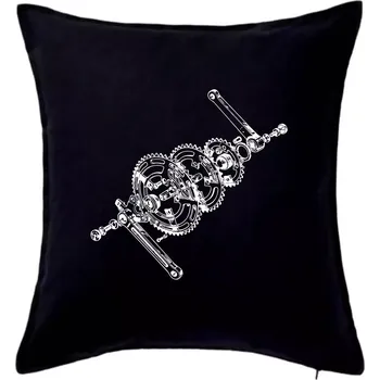 Polštář Cyklo rozkres převody - Polštář 50x50 - 50x50 - Pouze potah ( Černá )