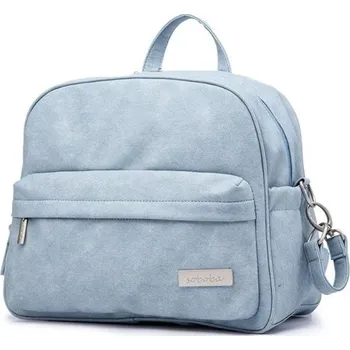 Přebalovací taška Stylový baby batoh na plenky 35x29x15 cm PU materiál Voděodolná multifunkční přebalovací taška pro maminky Praktický organizér na cestování modrá