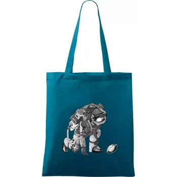 Nákupní taška Americký fotbal astronaut - Taška bavlněná - 42 x 38 cm ( Petrolejová )