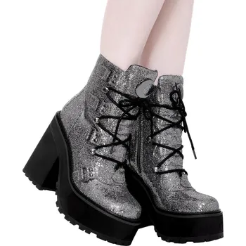 Dámské lodičky boty s klínem - Broom Rider Boots - KILLSTAR - KSRA003138 - 36