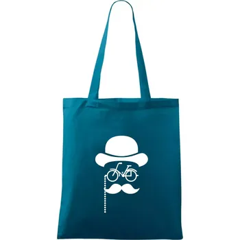 Mustache kolo - Taška bavlněná - 42 x 38 cm ( Petrolejová )