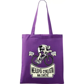 Nejlepší cyklista na světě - Taška bavlněná - 42 x 38 cm ( Fialová )