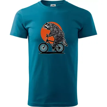 MTB mýval - Klasické pánské triko vyšší gramáže - XS ( Petrolejová )