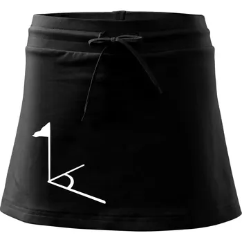 Dámská sukně Rohový praporek - Sportovní sukně - two in one - M ( Černá )