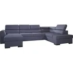 Rohová sedací souprava ve tvaru písmene U pravá pro každodenní spaní se dvěma úložnými prostory na lůžkoviny Nest I - Meblar 77 345x95 cm