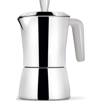 Moka konvice GIANNINI Tua pro 6 šálků espressa (6/3tz) - nerezová tlaková kavárna s redukcí