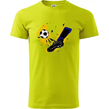 Pánská móda Kopačka s míčem - Klasické pánské triko vyšší gramáže - 3XL ( Limetková )