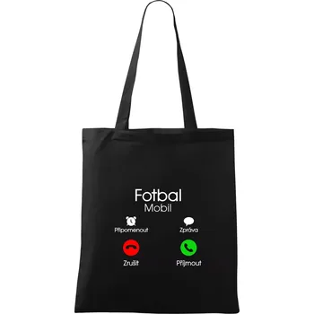 Fotbal volá - Taška bavlněná - 42 x 38 cm ( Černá )
