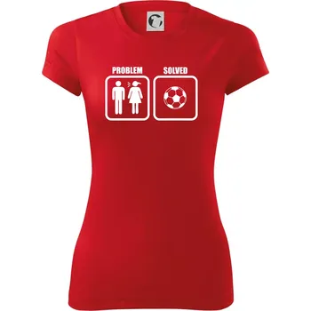 Dámské tričko Problém fotbal - Dámské Fantasy sportovní (dresovina) - S ( Červená )
