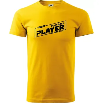 Pánské tričko Best football player in galaxy - Triko extra velké (5-8XL) - 7XL ( Žlutá )