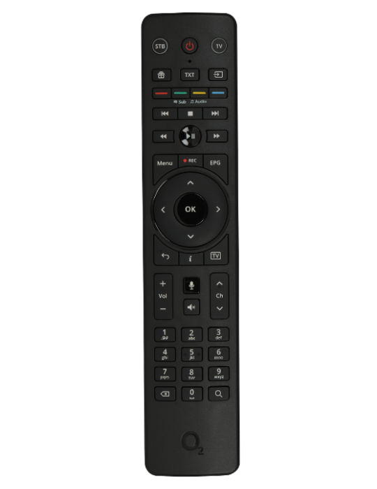 Bluetooth dálkový ovladač k O2 TV Set-top boxu