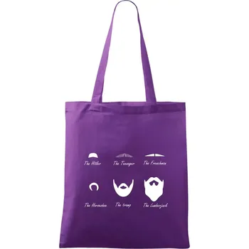 Mustache types of mustache - Taška bavlněná - 42 x 38 cm ( Fialová )