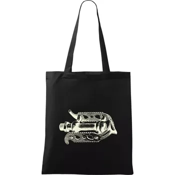 Šlapka cyklo pedál - Taška bavlněná - 42 x 38 cm ( Černá )