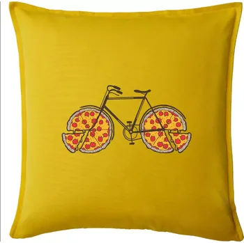 Polštář Pizza kolo - Polštář 50x50 - 50x50 - Pouze potah ( Žlutá )