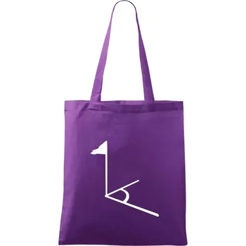 Nákupní taška Rohový praporek - Taška bavlněná - 42 x 38 cm ( Fialová )