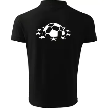 Pánská košile Liga mistrů míč - Polokošile pánská Pique Polo 203 - XL ( Černá )