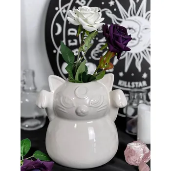 dekorace (váza) KILLSTAR - Ghost Kitty Vase - White