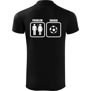 Pánská košile Problém fotbal - Polokošile Victory sportovní (dresovina) - M ( Černá )