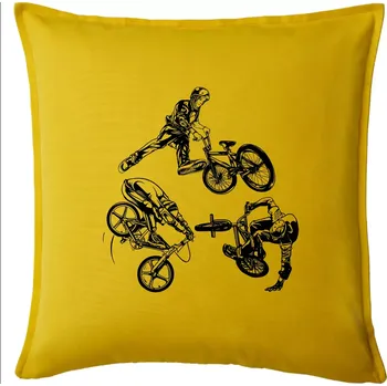 Polštář BMX tricks - Polštář 50x50 - 50x50 - Pouze potah ( Žlutá )