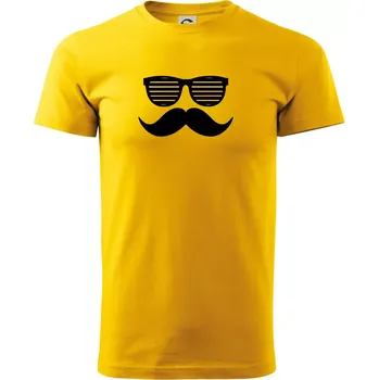 Mustache brýle - Triko extra velké (5-8XL) - 6XL ( Žlutá )
