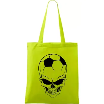 Fotbal lebka míč - Taška bavlněná - 42 x 38 cm ( Limetková )