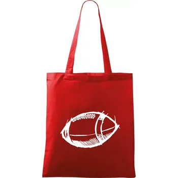 Nákupní taška Americký fotbal míč skica - Taška bavlněná - 42 x 38 cm ( Červená )