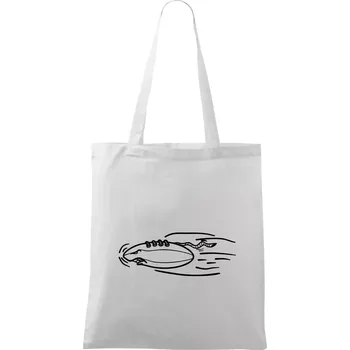 Americký fotbal letící míč - Taška bavlněná - 42 x 38 cm ( Bílá )