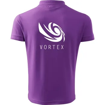 Pánská košile Vortex logo jednobarevné - Polokošile pánská Pique Polo 203 - 5XL ( Fialová )
