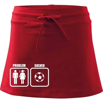 Dámská sukně Problém fotbal - Sportovní sukně - two in one - M ( Červená )