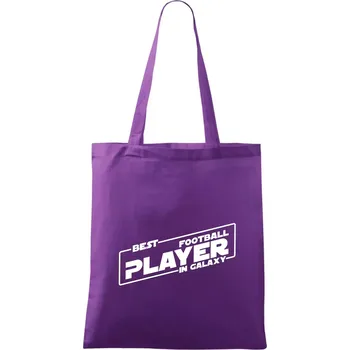 Nákupní taška Best football player in galaxy - Taška bavlněná - 42 x 38 cm ( Fialová )