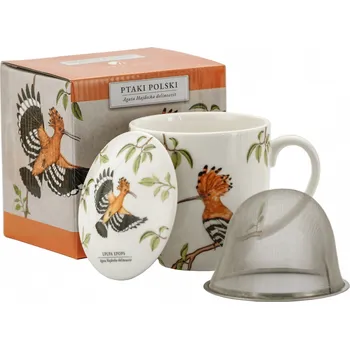 Porcelánový hrníček s čajovým infuzerem a víčkem BY AGATA HAJDECKA 380 ml