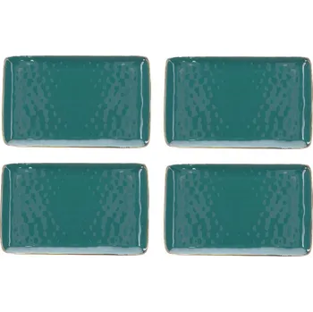 Talíř Keramické talíře na podávání občerstvení ROSE TULIPANI CONCERTO OTTANIO 20 x 13 cm 4 ks.