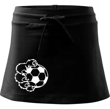 Dámská sukně Medvědí tlapa fotbal - Sportovní sukně - two in one - S ( Černá )