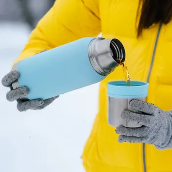 Termoska VIALLI DESIGN Fuori 1 l mátová – nerezová, vakuová termoska na čaj a kávu