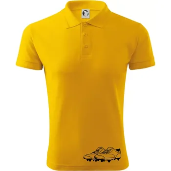 Pánská košile FOOTBALL nápis šikmo - Polokošile pánská Pique Polo 203 - 3XL ( Žlutá )