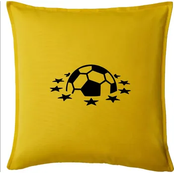 Polštář Liga mistrů míč - Polštář 50x50 - 50x50 - Pouze potah ( Žlutá )