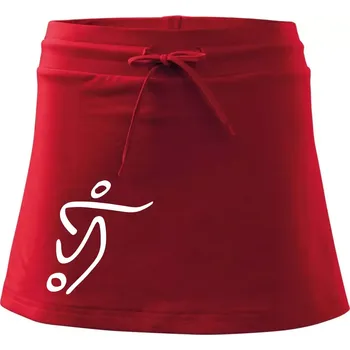 Dámská sukně Fotbalista silueta - Sportovní sukně - two in one - M ( Červená )