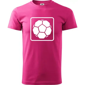 Fotbalový míč emblem - Klasické pánské triko vyšší gramáže - XS ( Purpurová )